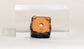 Kei Mini square bonsai pot featuring red floral reliefs 1.38"(3.5cm) K040