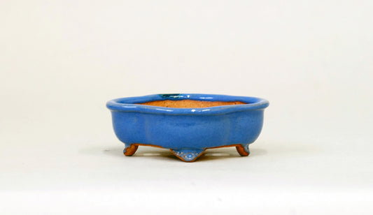 Kei Mokkou-Style Mini Bonsai Pot in Blue 3.06"(7.8cm) K029