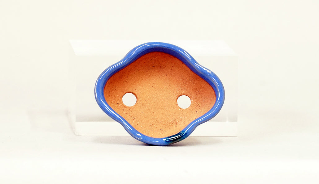 Kei Mokkou-Style Mini Bonsai Pot in Blue 3.06"(7.8cm) K029