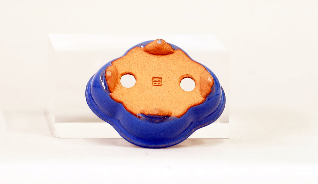 Kei Mokkou-Style Mini Bonsai Pot in Blue 3.06"(7.8cm) K029