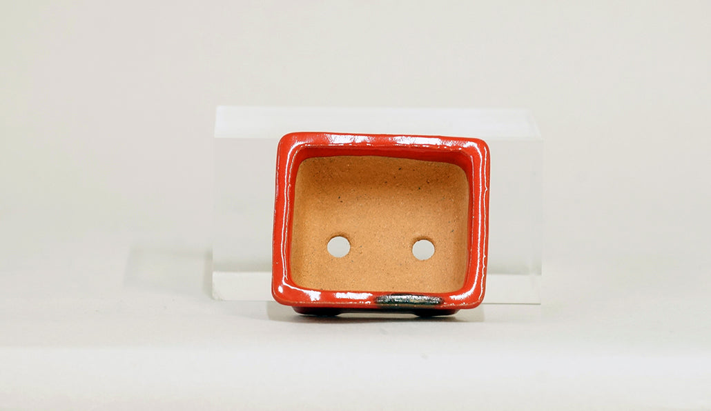 Kei Mini Bonsai Pot in Red 2.56"(6.5cm) K031