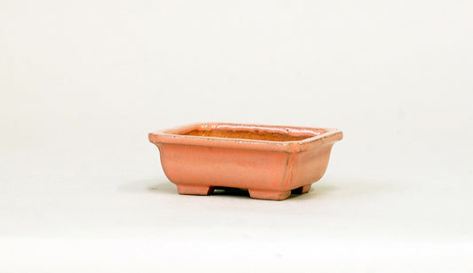Kei Pink Rectangle Mini Bonsai Pot  2.76"(7cm) K036