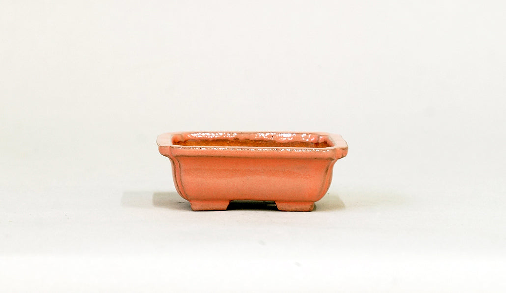 Kei Pink Rectangle Mini Bonsai Pot  2.76"(7cm) K036