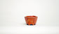 Kei Mini Orange Bonsai Pot with Flower Relief 1.57"(4cm) K039