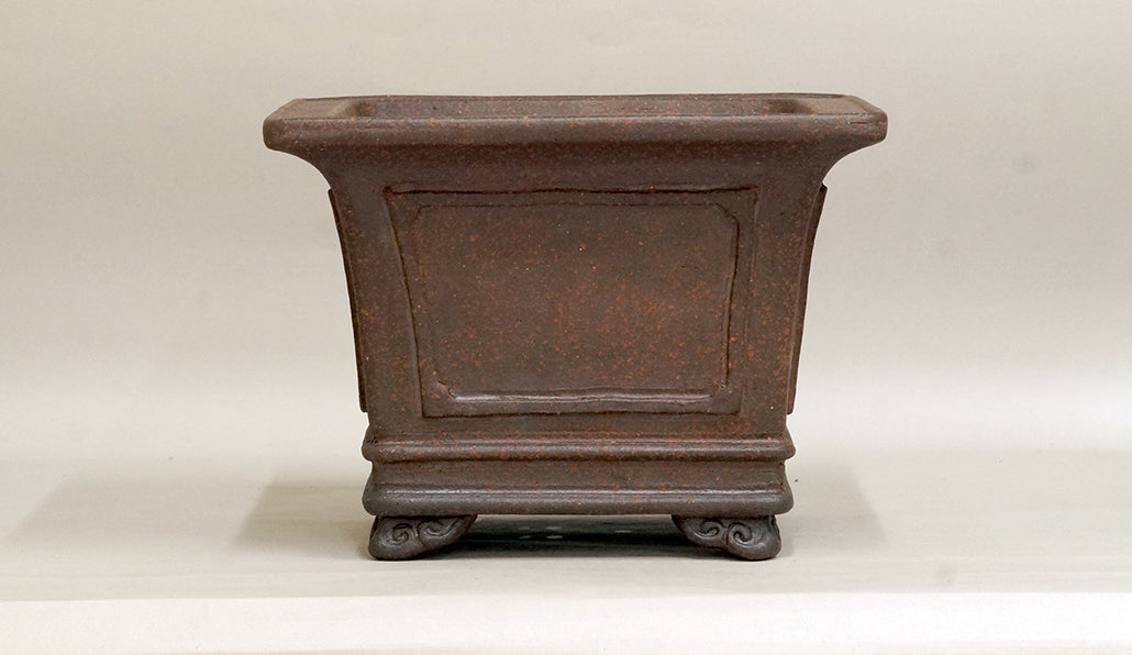 Sampo Square Bonsai Pot with Lines 8.5"(21.5cm) S020