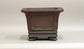 Sampo Square Bonsai Pot with Lines 7.3"(18.5cm) S021