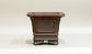 Sampo Square Bonsai Pot with Lines 5.3"(13.5cm) S022