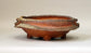 Toji Wood-Fired Bonsai Pot in Okama Style 7"(18cm) T001 +++ Shipping Free