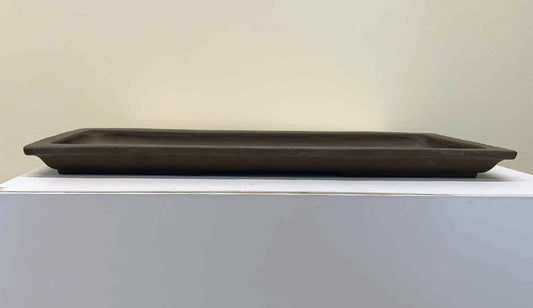 YAMAAKI  Unglazed Elongated Rectangule Bonsai Pot 15.9"(40.5cm) YA001