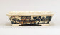 Painted Bonsai Pot with Scenery of Old Japanese House by Bunzan 8.5"(21.7cm)B080 +++ Shipping Free　