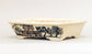 Painted Bonsai Pot with Scenery of Old Japanese House by Bunzan 8.5"(21.7cm)B080 +++ Shipping Free　