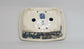 Painted Bonsai Pot with Scenery of Old Japanese House by Bunzan 8.5"(21.7cm)B080 +++ Shipping Free　