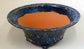 Running Navy Glaze! Round Bonsai Pot by Shuuhou