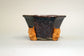 Demon Face Bonsai Pot in Aventurine Glaze  4.5" (11.5cm) +++Shipping Free