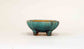 Square Mokko Bonsai Pot in Blue Oribe, 3"(8cm)+++Shipping Free