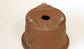 Eimei Tube type Unglazed Bonsai Pot with Worm-Eaten Design  5"(13cm)+++ Shipping Free