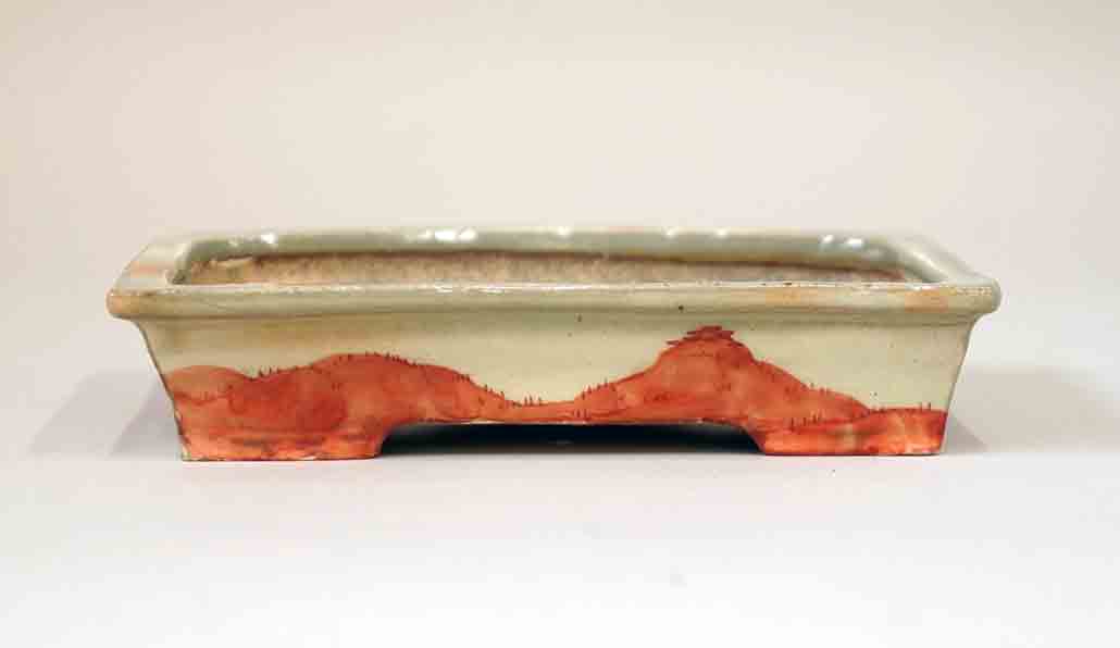Gassan Rectangle Pot with Painting of Sailing Boats 4.3"(11cm) ++Shipping Free!