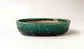 Koyo Oval Bonsai Pot in Deep Green Glaze 4.9"(12.5cm)