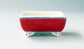 Mayu Red Rectangle Bonsai Pot with the Orange Patterns+++Shipping Free