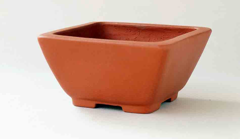 Unglazed Square Bonsai Pot by Reifo