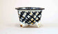 Flower Shaped Pot with Check Pattern Painting by Yuka