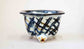 Flower Shaped Pot with Check Pattern Painting by Yuka