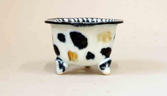 Cow Pattern! Flower Shaped Painting Pot By Yuka